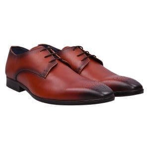 Leather Formal Shoes Dark Tan