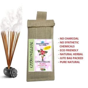 Suvasane Pure Natural Herbal Citronellol Sticks (36 sticks)