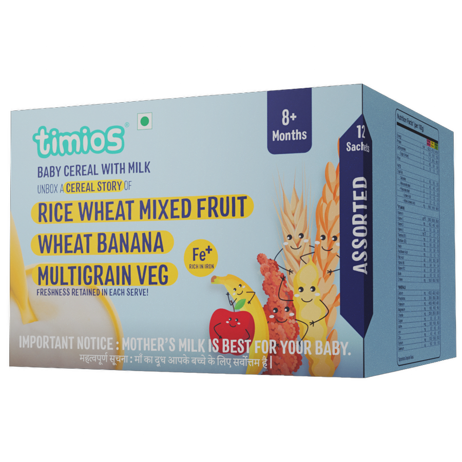 Timios - Baby Cereal - Assorted - 8+