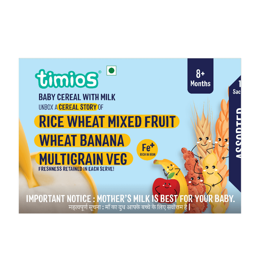 Timios - Baby Cereal - Assorted - 8+