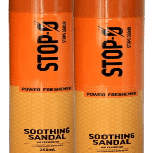 Stop-O Power Freshener Spray - Soothing Sandal ,Pack of 2  (250 ML x 2 )