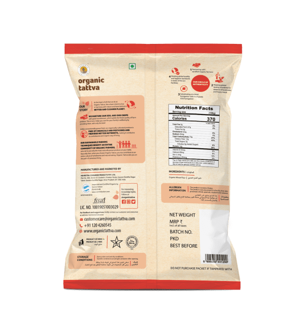 Organic Whole Wheat Flour (Chakki Atta) 5KG