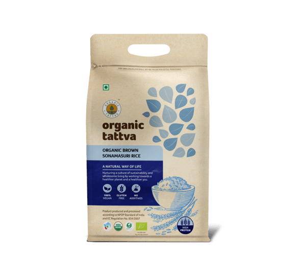 Organic Sonamasuri Rice Brown