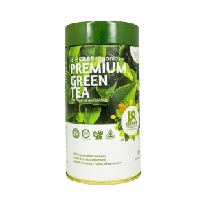 18 Herbs Green Tea 50 Tea Bags TIN