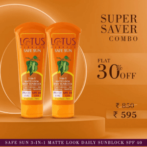 SAFE SUN 3 IN 1 MATTE-LOOK  DAILY SUNBLOCK PA+++ SPF-40 COMBO PACK 100 GMSx2