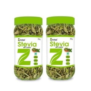 Zindagi Stevia Dry Leaves - Natural & Zero Calorie Sweetener - Stevia Sugar - Sugar-Free - 35gm (Pack of 2)
