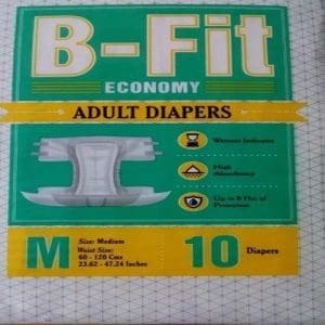 B Fit Adult Diapers Economy Pack of 10 pieces