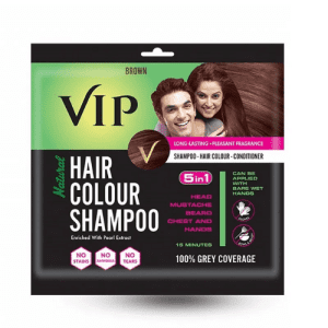 VIP Natural Hair Colour Shampoo Brown 20 ML