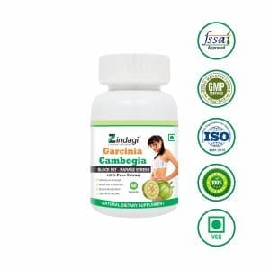 Zindagi Garcinia Cambogia Extract Capsules - Natural Weight loss Supplement - Fat Blocking,60 Capsules