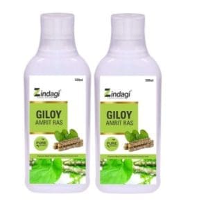 Zindagi Giloy Juice - Natural Juice For Building Immunity - Improves Blood Formation - 500 Ml Each(Pack of 2)