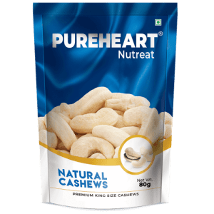 Pureheart Natural Cashew 80 GMS Pouch