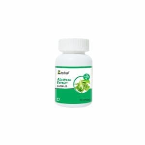 Zindagi Aloevera Extract Capsules - Improve Digestive System - 100% Pure And Natural Herbal Supplement 60 Capsules