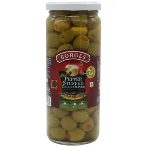 Borges Green Olives - Stuffed with Hot pepper, 283 GMS