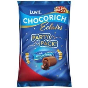 LuvIt Chocorich Eclairs Toffee - Centre Filled, Chocolate, 390 GMS Pouch