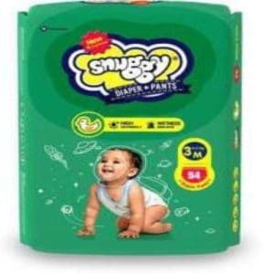 Snuggy Diapers for Babies Size- Medium Pack of 54