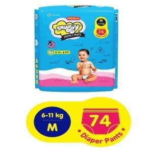 SNUGGY Baby Premium Diaper Pants Medium Pack of 74 Pcs