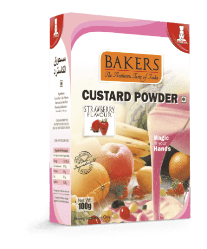 Bakers strawberry custard powder 100GMs