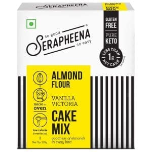 SERAPHEENA Vanilla Victoria Keto Cake Mix with Almond Flour - 120gm
