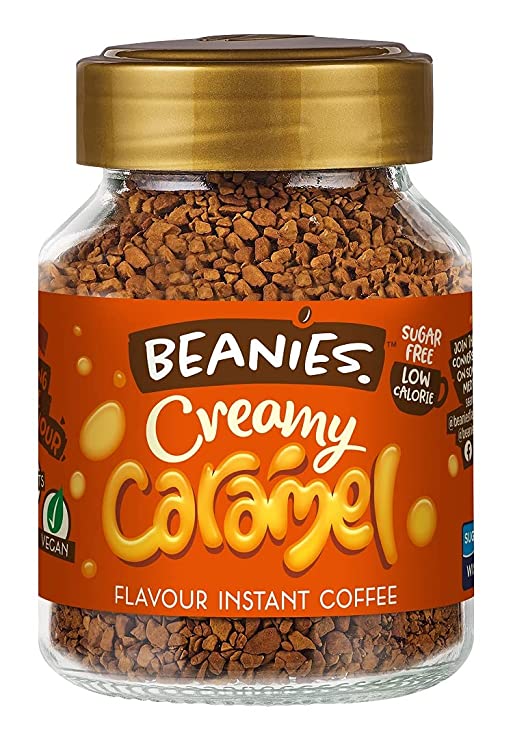 Beanies|Instant Flavoured Coffee |Creamy Caramel|Low Calorie, Sugar Free|50 g|Pack of 1
