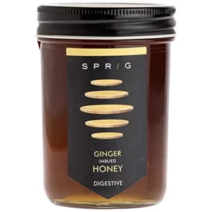 Sprig Ginger Imbued Honey -100% Natural With Fresh Ginger Extract, Weight Loss & Digestion, 325 g