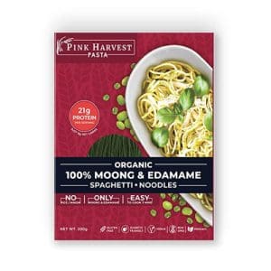 Pink Harvest Farms Moong & Edamame Spaghetti Noodles, 200 GMS