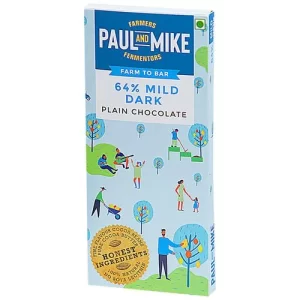 Paul And Mike 64% Mild Dark Plain Chocolate, 68 GMS