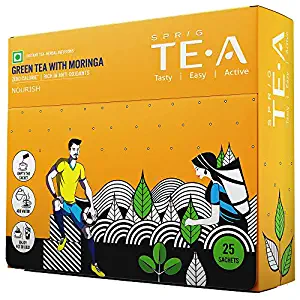 SPRIG TE.A Green Tea with Moringa | Fully Soluble Green Tea | Powerhouse of nutrients, Rich in antioxidants | Nourish The Body and Boost Metabolism | Pack of 25 (25GMS)