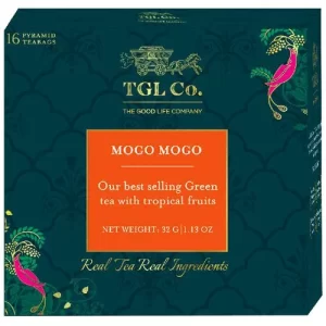 TGL Co. Mogo Mogo Green Tea Bags Make Brew Iced Tea or Hot Tea, 32 GMS