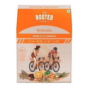 The Rooted Co Granola Cereals - Apricot & Orange, 400g |Gluten Free, Rolled Oats, Healthy|