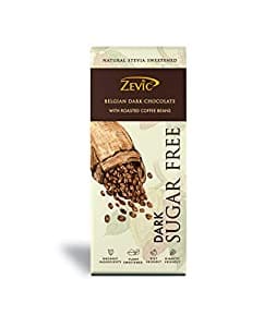 Zevic Sugar Free Roasted Coffee Beans Keto Chocolate, Sweetened with Stevia - Instant Energy 40 gm