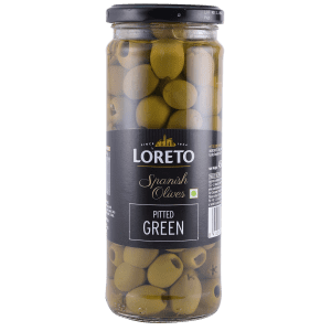 Loreto Pitted Green Olives  450 GMS