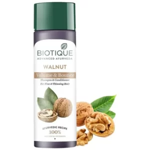 BIOTIQUE Volumizing Shampoo - Walnut Bark, For Fine & Thinning Hair
