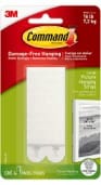 Command Large Picture Hanging Strips,4 Pairs, Holds upto 7.2Kg,Holds Strong, Damage Free Walls, Self Adhesive, Black