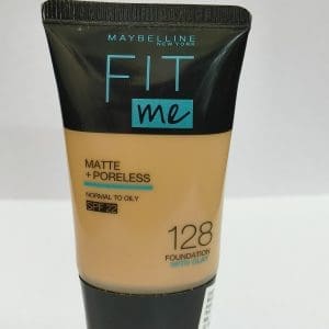 Maybelline New York Fit Me Matte+Poreless Liquid Foundation Tube, 128 Natural Beige, 18ML