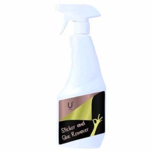 URBA Sticker and Glue remover | Adhesive Remover Spray | Used to Remove Gum Glue Stickers Adhesives for Car, Glass, Fridge Door, Any Metal Surface | Car Glass Sticker Remover Spray 500 ML