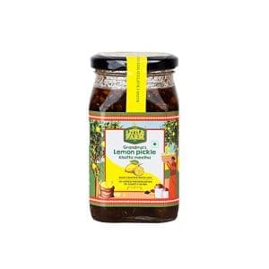 Lemon Sweet & Sour Pickle/ Nimbu Ka Khatta Meetha oil free Achar - 200 GMS Homemade, Farm Fresh, Preservative Free, Gourmet Foods & Traditional Taste - by The Little Farm Co