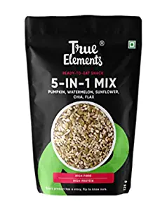 True Elements 5 in 1 Super Seeds Mix 125g - Seeds Mix for Eating | Roasted Seeds | Diet Snacks for Weight Loss