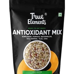 True Elements Antioxidant Mix,Roasted Sunflower, Pumpkin, Flax, Watermelon, Chia Seeds and Goji Berries 500gm