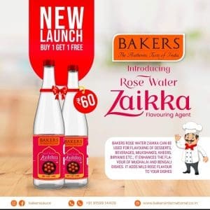 Bakers Rose Water Zaikka  (BUY 1  GET 1 FREE) 200ML