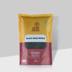 Phalada Pure & Sure Organic Black Urad Dal Whole - 500 - Gms