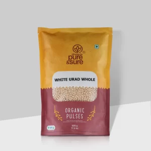 phalada pure & sure Organic White Urad Dal Whole - 500 GMS