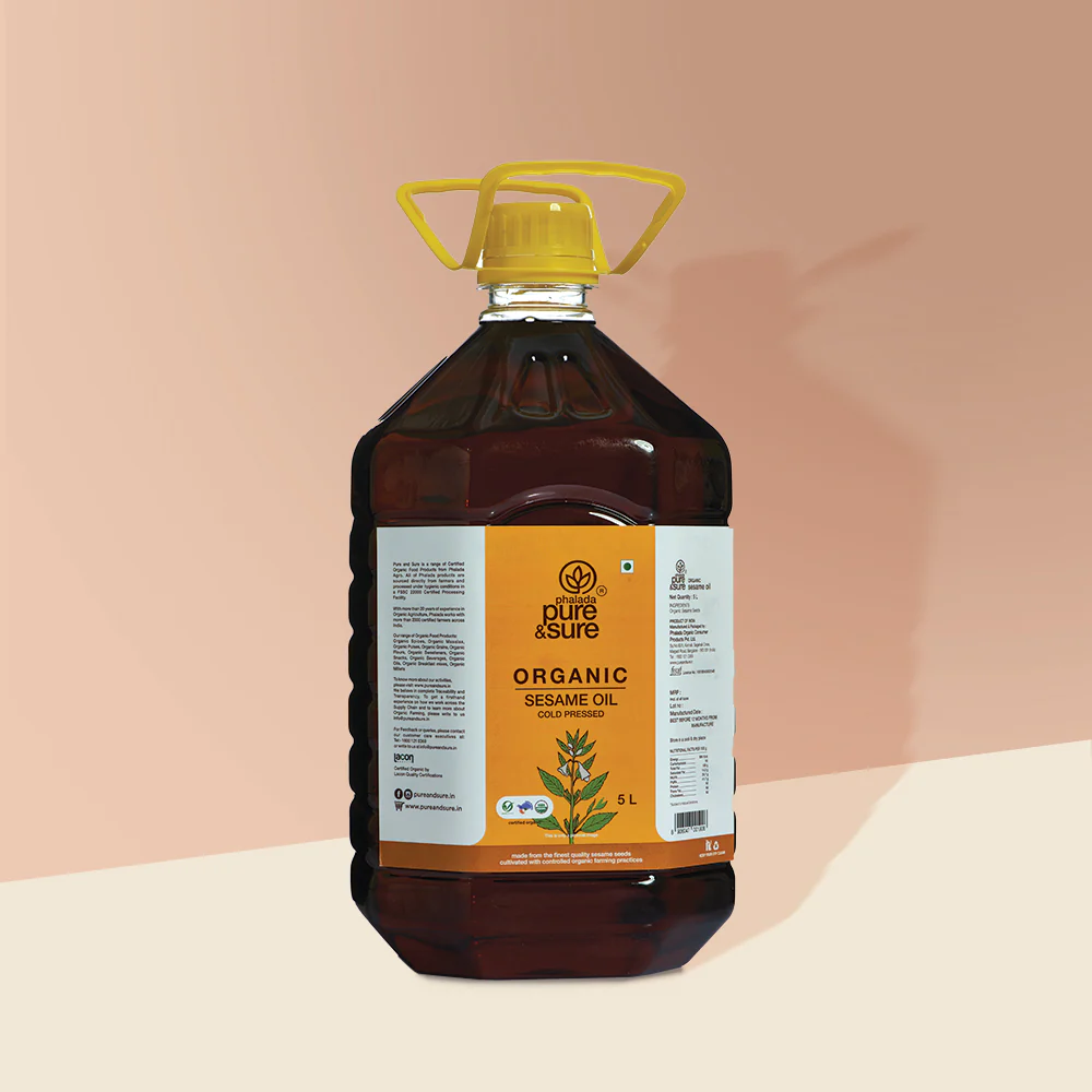 phalada pure & sure Organic Sesame Oil 5 LTR
